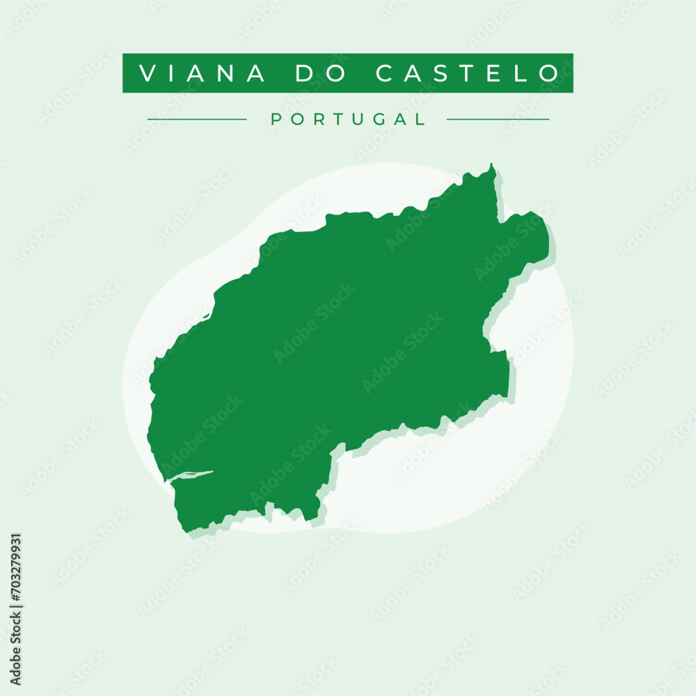 Vector illustration vector of Viana do Castelo map Portugal