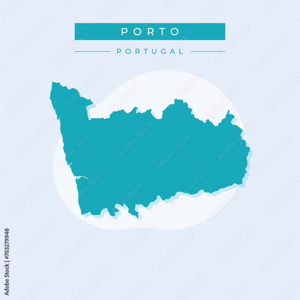 Vector illustration vector of Porto map Portugal