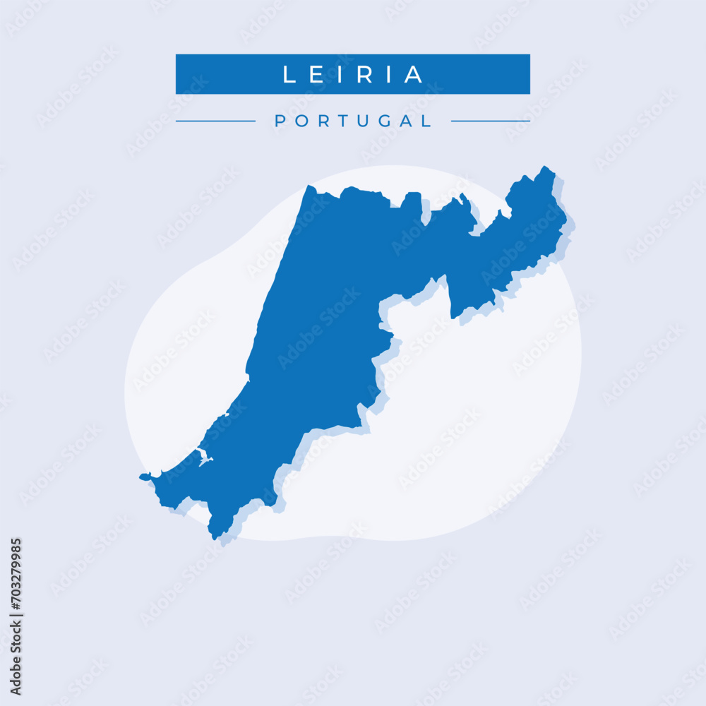 Vector illustration vector of Leiria map Portugal