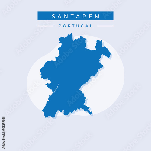 Vector illustration vector of Santarem map Portugal