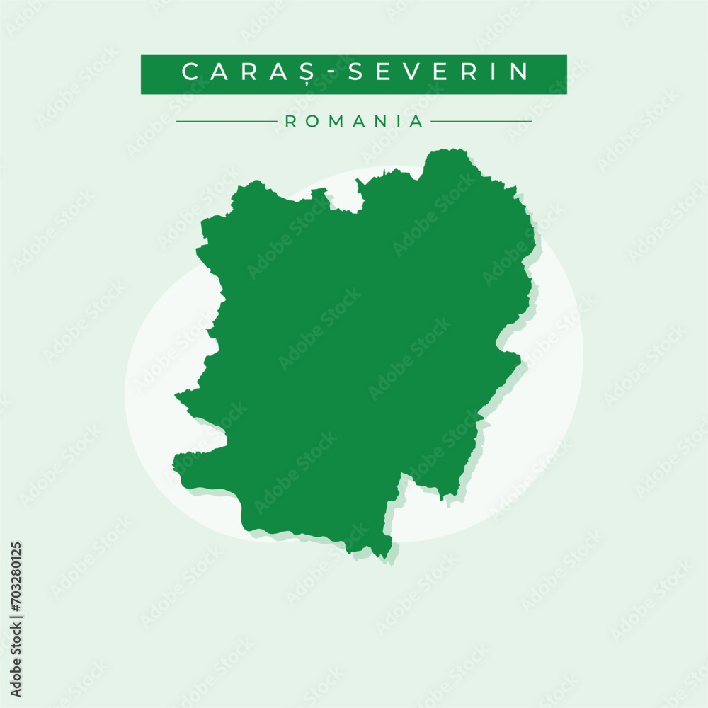 Vector illustration vector of Caras-Severin map Romania