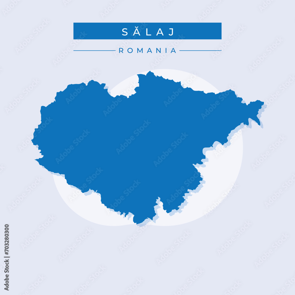 Vector illustration vector of Salaj map Romania