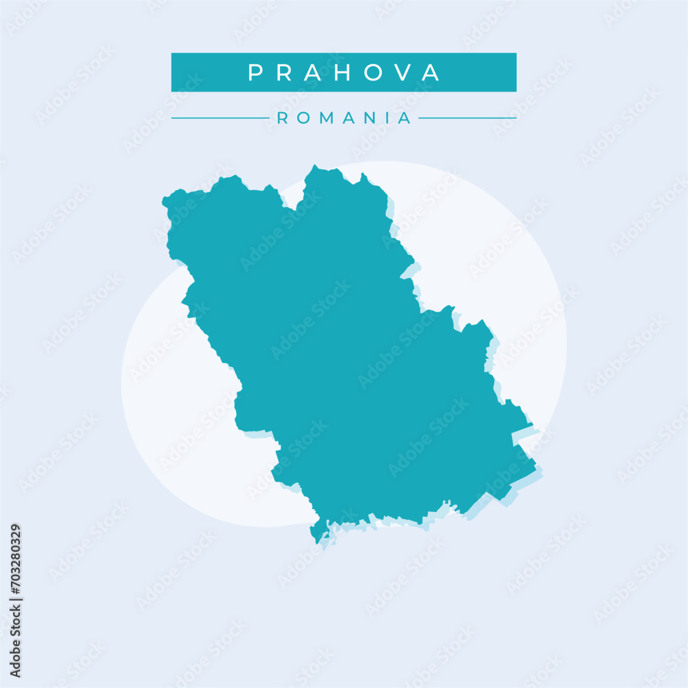 Vector illustration vector of Prahova map Romania