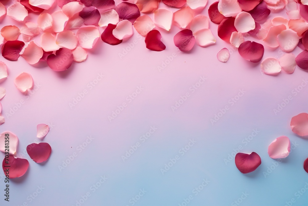 Pop, vibrant, Valentine's day background, love, with hearts and rose petals, empty copy space Generative AI Pop, vibrant, Valentine's day background, love, with hearts and rose petals, empty copy space Generative AI