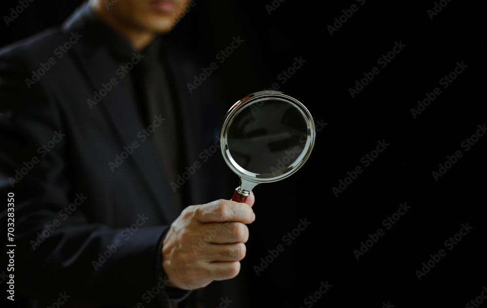 Man use magnifying glass. Businessman search for top sale seo, digital data information. Human Resource Management HRM concept. Inspector find team target. Leadership discover recruitment analysis. Man use magnifying glass. Businessman search for top sale seo, digital data information. Human Resource Management HRM concept. Inspector find team target. Leadership discover recruitment analysis.