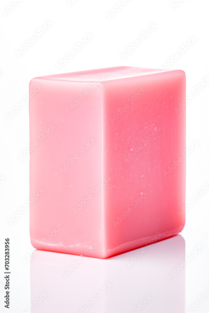 Pink soap isolate. Selective focus. Pink soap isolate. Selective focus.