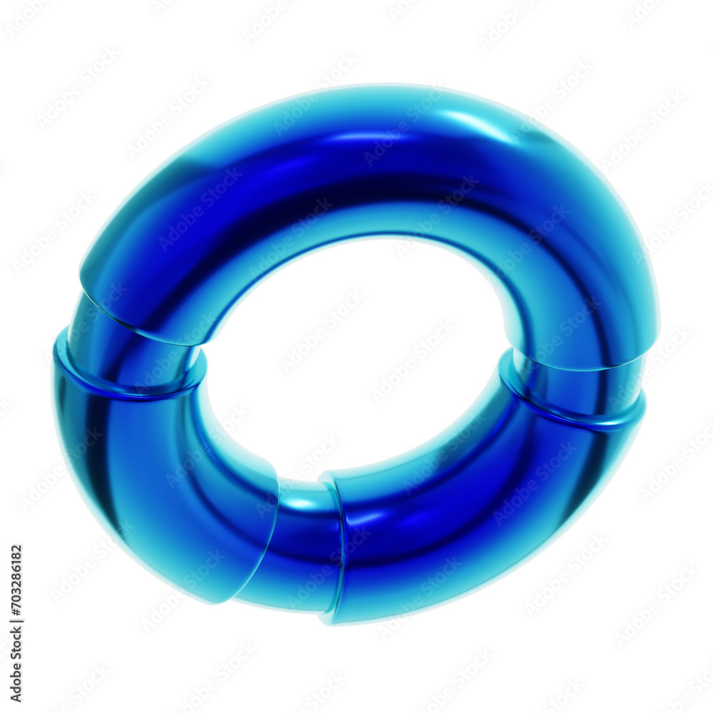 3D Illustration of Y2K Geometric Shape 3D Illustration of Y2K Geometric Shape