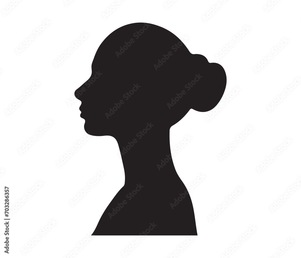  vector woman face silhouettes 
