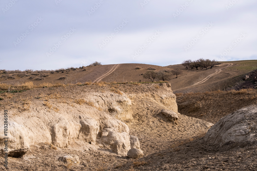 Soil erosion due to climate change in the Almaty region of the Republic of Kazakhstan. Global problem of land desertification