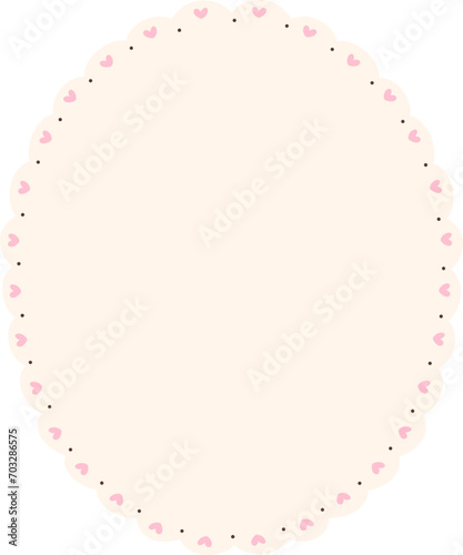 Pink Coquette oval frame aesthetic 