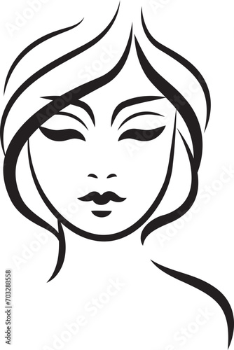 Face Woman icon, paintbrush
