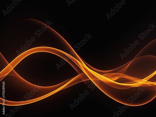 Abstract orange wave background, abstract orange background, orange background, orange neon light background