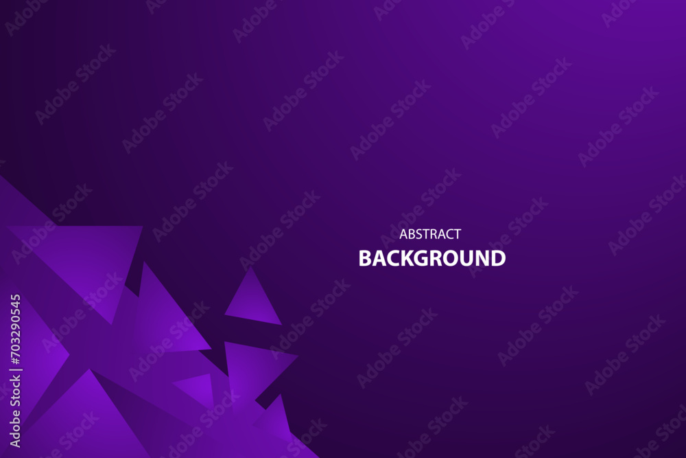 Purple triangle shape vector background for corporate concept, template, poster, brochure, website, flyer design. Vector illustration - obrazy, fototapety, plakaty 