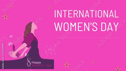 Happy international women's day.Women's day background animation,march 8,happy women's day,women's rights movement,happy women's day