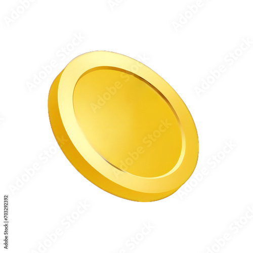 gold coin isolated on white