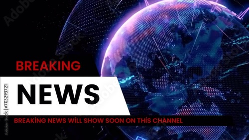 News broadcast background, breaking news vector channel graphic concept for tv breaking news.