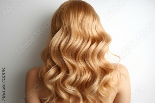 Beautiful blonde curls captured in isolation on a white background