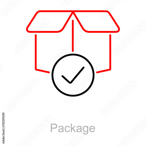 Package and parcel icon concept