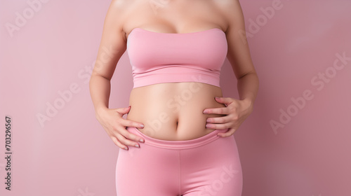 Wallpaper Mural woman  with pink  cloth  holding belly Torontodigital.ca