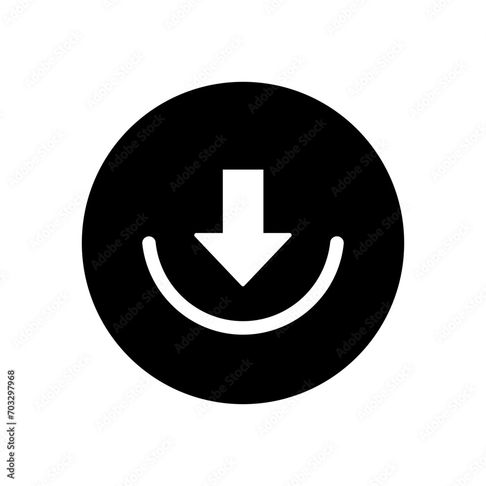 Download icon vector. Upload button illustration. Load symbol or logo. Download icon vector. Upload button illustration. Load symbol or logo.