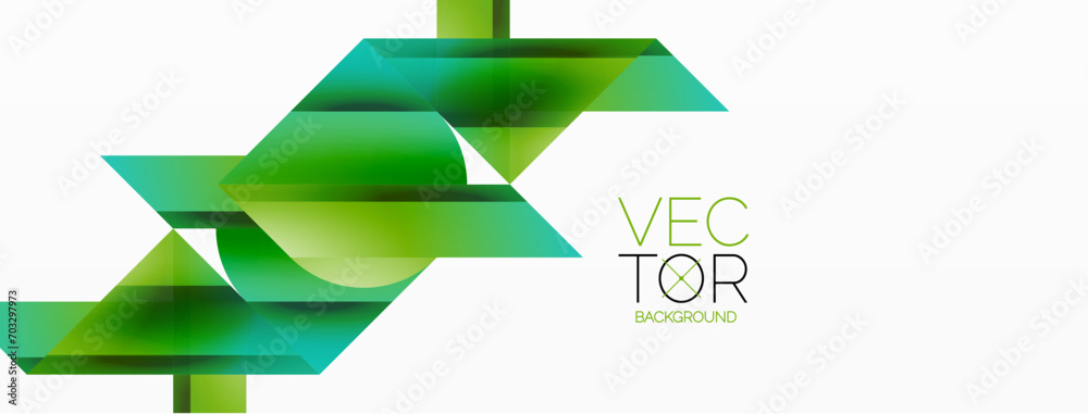 Vibrant color triangles and circles on white background intertwine to create captivating and harmoniously balanced composition for digital designs, presentations, website banners, social media posts Vibrant color triangles and circles on white background intertwine to create captivating and harmoniously balanced composition for digital designs, presentations, website banners, social media posts