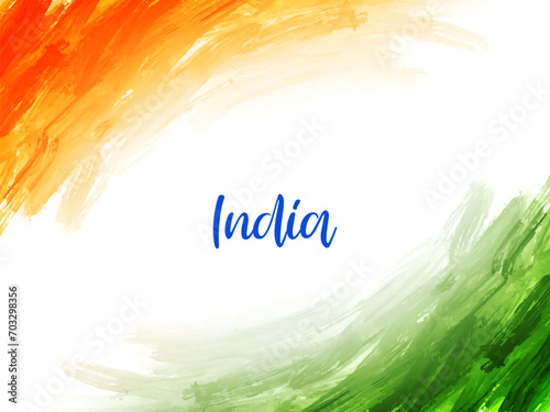 Indian flag theme 26th january Republic day watercolor texture background