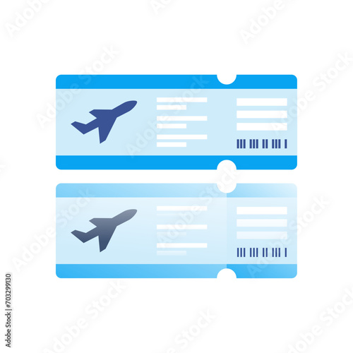  Plane paper ticket icon. plane ticket gradient icon.