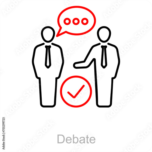 Debate and discuss icon concept