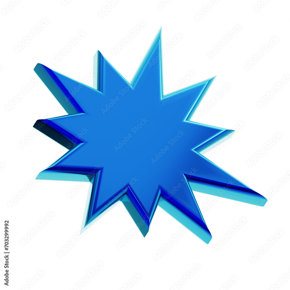 3D Illustration of Y2K Geometric Shape 3D Illustration of Y2K Geometric Shape