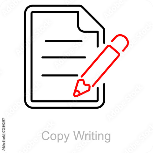 Copy Writing and blog icon concept