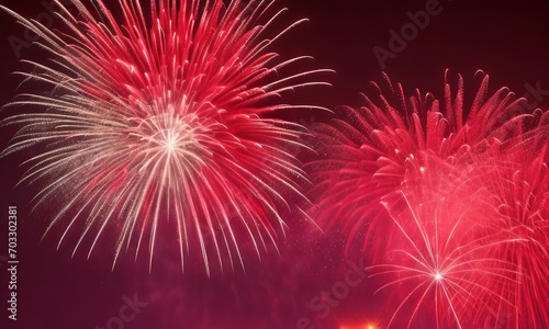 Fireworks on the night sky background