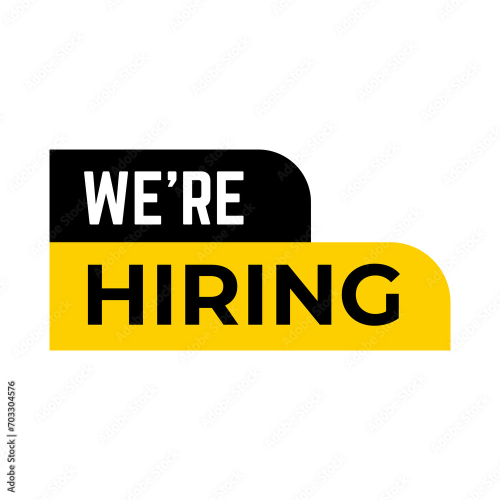 We're Hiring Banner Template. Business Recruiting Concept. Open Vacancy Design Template We're Hiring Banner Template. Business Recruiting Concept. Open Vacancy Design Template