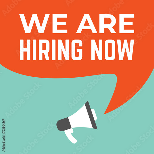 We're Hiring Banner Template. Business Recruiting Concept. Open Vacancy Design Template