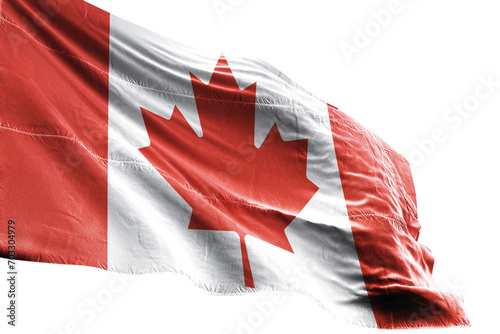 canadian flag waving. canadian flag on transparent background.