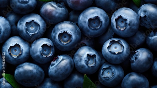  a close up of blueberries with leaves on the top of the blueberries has a hole in the middle of the middle of the blueberries.