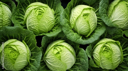  a close up of a bunch of lettuce growing in a field of green leafy lettuce.