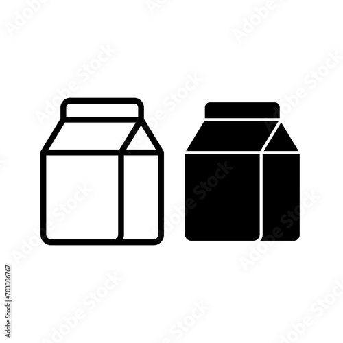 Vector milk icon. Flat illustration of milk isolated on white background. Icon vector illustration sign symbol.