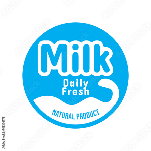 Fresh milk logo concept. Milk logo isolated vector emblem