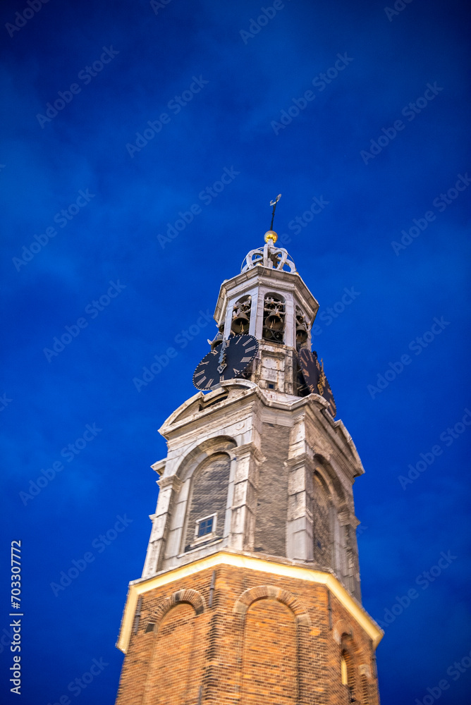 Church at Blue hour in Amsterdam City