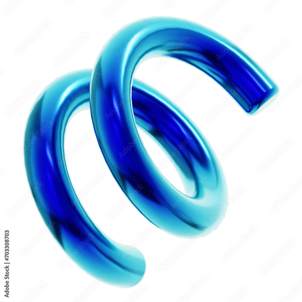 3D Illustration of Y2K Geometric Shape 3D Illustration of Y2K Geometric Shape