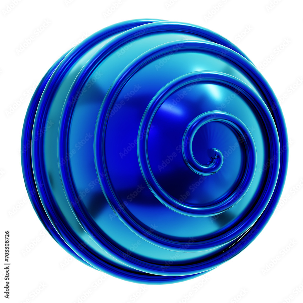 Fototapeta premium 3D Illustration of Y2K Geometric Shape