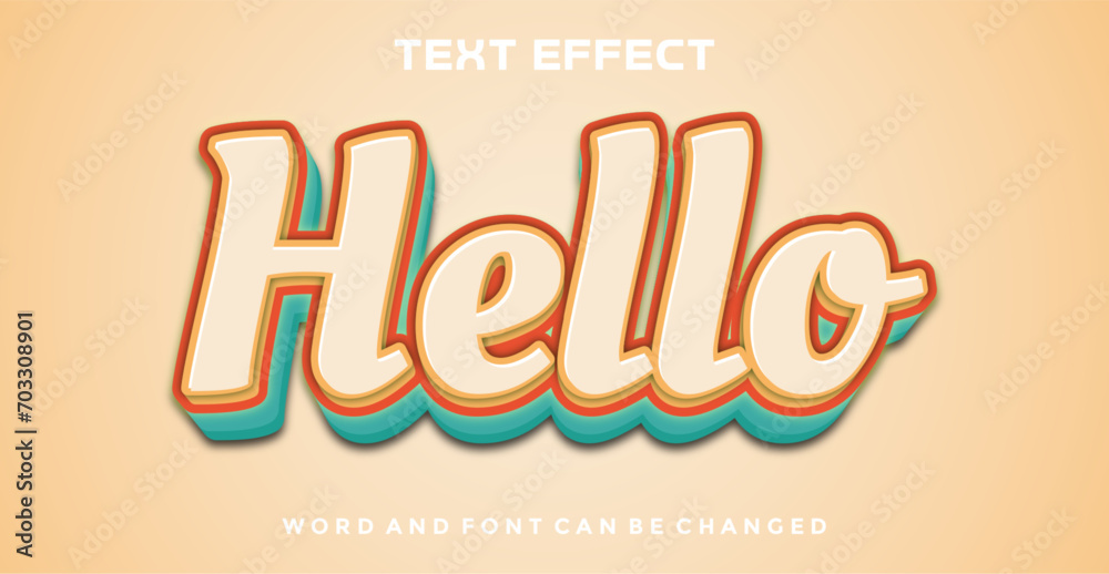 Fototapeta premium Hello editable text effect