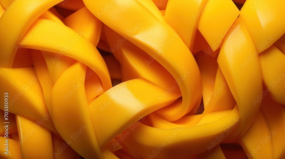 a close up view of a bunch of yellow rubber bands that look like a