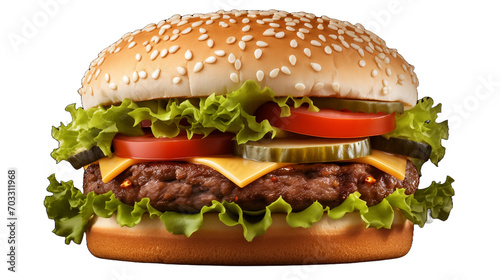 hamburger on a white background photo