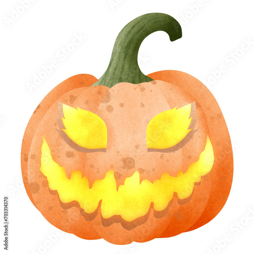 halloween pumpkin isolated on white