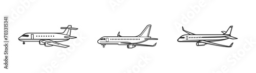 Plane icon set. Vector illustration design.