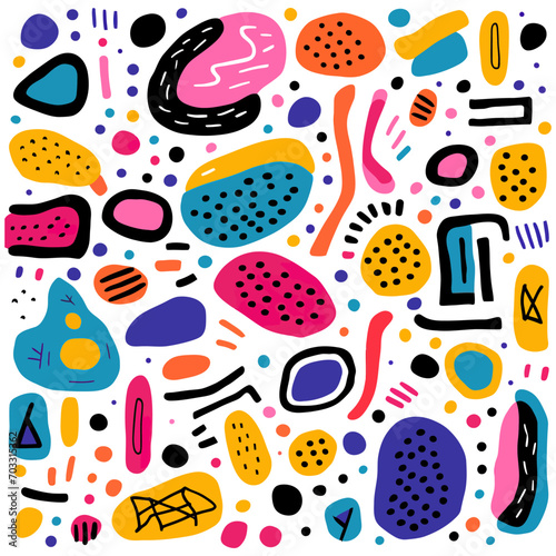 Art pattern colorful. Vector illustration design.