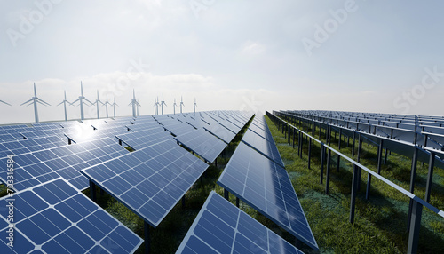 Clean energy ESG business, future environmental conservation and sustainable, 3d rendering