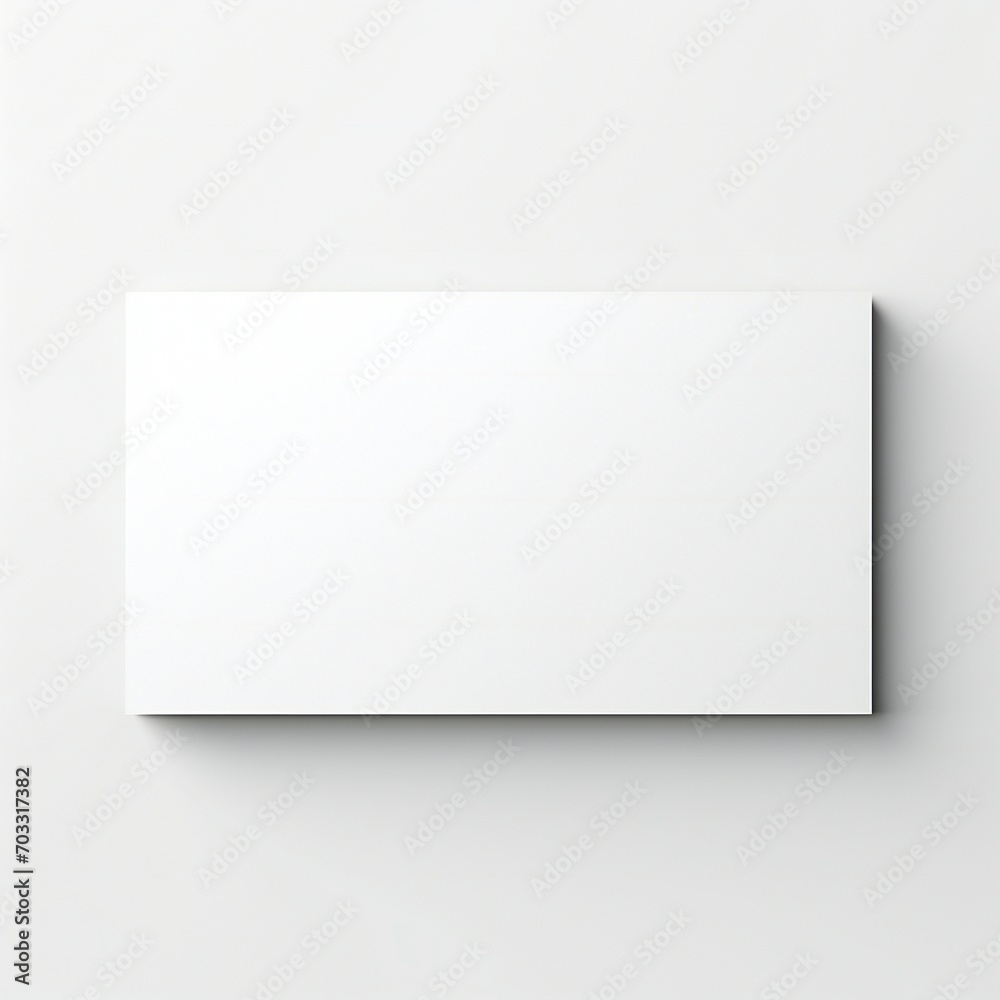 White empty business cards stack mockup isolated on white background Generative AI White empty business cards stack mockup isolated on white background Generative AI