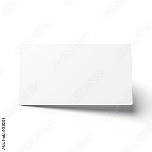 White empty business cards stack mockup isolated on white background Generative AI © LayerAce.com